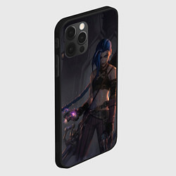 Чехол для iPhone 12 Pro Max Дерзкая Джинкс, цвет: 3D-черный — фото 2