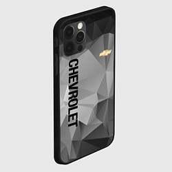 Чехол для iPhone 12 Pro Max Chevrolet Geometry, цвет: 3D-черный — фото 2