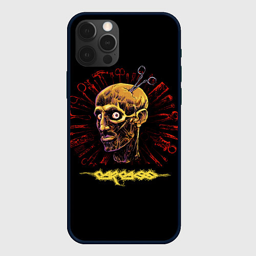Чехол iPhone 12 Pro Max Carcass, Necroticism / 3D-Черный – фото 1
