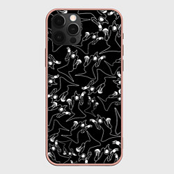 Чехол для iPhone 12 Pro Max KIZARU HAUNTED FAMILY ПАТТЕРН, цвет: 3D-светло-розовый