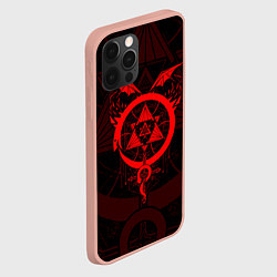 Чехол для iPhone 12 Pro Max СТАЛЬНОЙ АЛХИМИК КРАСНАЯ ЭМБЛЕМА, цвет: 3D-светло-розовый — фото 2