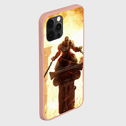 Чехол для iPhone 12 Pro Max GOD OF WAR КРАТОС В ЦЕПЯХ, цвет: 3D-светло-розовый — фото 2