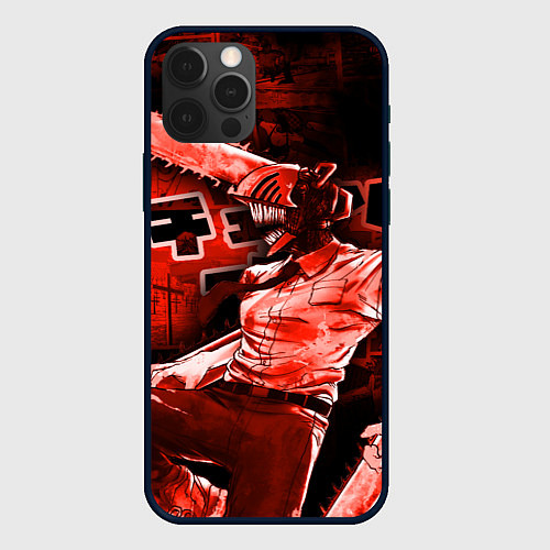 Чехол iPhone 12 Pro Max Chainsaw Man, Дэнджи / 3D-Черный – фото 1