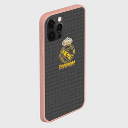 Чехол для iPhone 12 Pro Max Real Madrid graphite theme, цвет: 3D-светло-розовый — фото 2