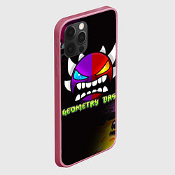 Чехол для iPhone 12 Pro Max Geometry Dash: Demon Art, цвет: 3D-малиновый — фото 2