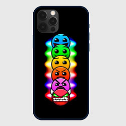 Чехол для iPhone 12 Pro Max Geometry Dash: Demons Levels, цвет: 3D-черный