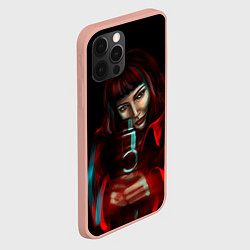 Чехол для iPhone 12 Pro Max БУМАЖНЫЙ ДОМ ОРУЖИЕ- LA CASA DE PAPEL, цвет: 3D-светло-розовый — фото 2