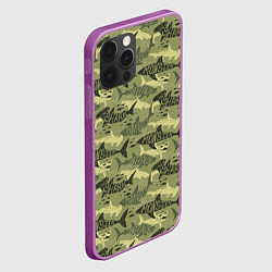Чехол для iPhone 12 Pro Max SHARK ATTACK Акулы, цвет: 3D-сиреневый — фото 2