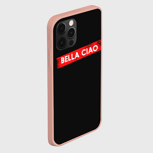 Чехол iPhone 12 Pro Max BELLA CIAO БУМАЖНЫЙ ДОМ / 3D-Светло-розовый – фото 2