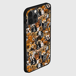 Чехол для iPhone 12 Pro Max Собаки Разные Породы, цвет: 3D-черный — фото 2