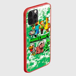 Чехол для iPhone 12 Pro Max Minecraft персонажи мобы, цвет: 3D-красный — фото 2