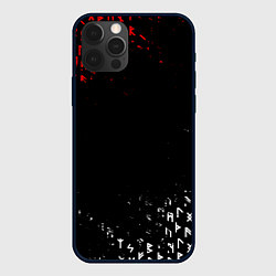Чехол для iPhone 12 Pro Max КРАСНО БЕЛЫЕ РУНЫ, цвет: 3D-черный