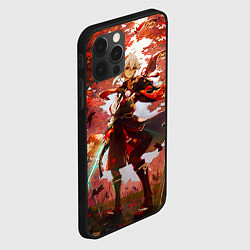 Чехол для iPhone 12 Pro Max Каэдэхара Кадзуха стоит в лесу Genshin Impact, цвет: 3D-черный — фото 2