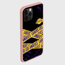 Чехол для iPhone 12 Pro Max LAKERS LOGO БРЫЗГИ КРАСОК, цвет: 3D-светло-розовый — фото 2