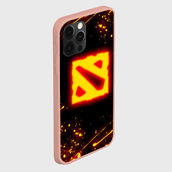 Чехол для iPhone 12 Pro Max DOTA 2 FIRE LOGO ДОТА 2 ОГНЕННЫЙ ЛОГО, цвет: 3D-светло-розовый — фото 2