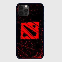 Чехол для iPhone 12 Pro Max DOTA 2 БРЫЗГИ КРАСОК, КРОВЬ, цвет: 3D-черный