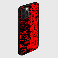 Чехол для iPhone 12 Pro Max THE WITCHER LOGOBOMBING BLACK RED, цвет: 3D-черный — фото 2