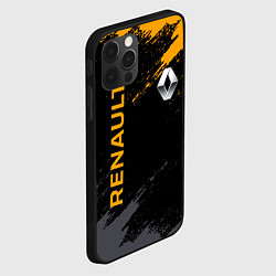 Чехол для iPhone 12 Pro Max RENAULT БРЫЗГИ КРАСОК РЕНО, цвет: 3D-черный — фото 2