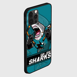 Чехол для iPhone 12 Pro Max San Jose Sharks, Сан Хосе Шаркс, цвет: 3D-черный — фото 2