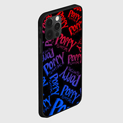 Чехол для iPhone 12 Pro Max POPPY PLAYTIME LOGO NEON, ХАГИ ВАГИ, цвет: 3D-черный — фото 2