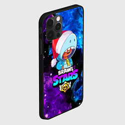 Чехол для iPhone 12 Pro Max LEON SHARK НОВОГОДНИЙ BRAWL STARS НЕОНОВЫЙ ОГОНЬ, цвет: 3D-черный — фото 2