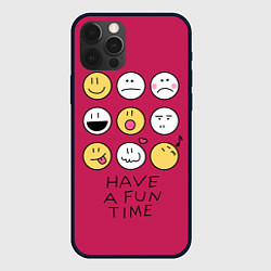 Чехол для iPhone 12 Pro Max Have a fun time веселись, цвет: 3D-черный