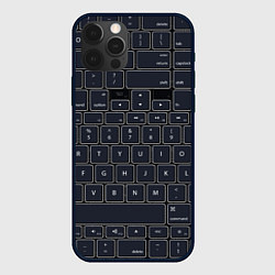 Чехол для iPhone 12 Pro Max КЛАВИАТУРА КОМПЬЮТЕРНАЯ КНОПКИ, цвет: 3D-черный