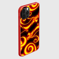 Чехол для iPhone 12 Pro Max ОГНЕННОЕ ТАТУ ДРАКЕНА DRAKEN FIRE TATTOO, цвет: 3D-красный — фото 2