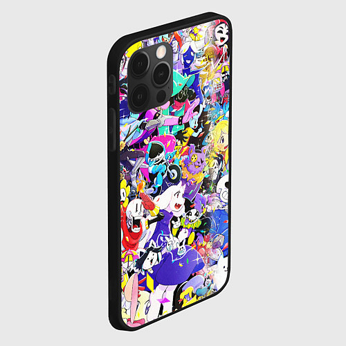 Чехол iPhone 12 Pro Max UNDERTALE PATTERN HEROES, ВСЕ ГЕРОИ ИГРЫ / 3D-Черный – фото 2