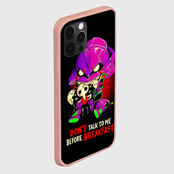 Чехол для iPhone 12 Pro Max DONT TALK TO ME BEFORE BREAKFAST - Evangelion, цвет: 3D-светло-розовый — фото 2
