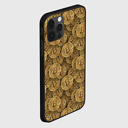 Чехол для iPhone 12 Pro Max Bitcoins, цвет: 3D-черный — фото 2