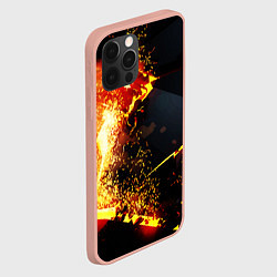 Чехол для iPhone 12 Pro Max 3D ВЗРЫВ, ОБЛОМКИ NEON EXPLOSION, цвет: 3D-светло-розовый — фото 2