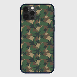 Чехол для iPhone 12 Pro Max Самолёты камуфляж, цвет: 3D-черный