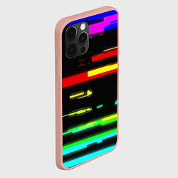 Чехол для iPhone 12 Pro Max Color fashion glitch, цвет: 3D-светло-розовый — фото 2
