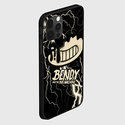 Чехол для iPhone 12 Pro Max Bendy and the Ink Machine МОЛНИЯ, цвет: 3D-черный — фото 2