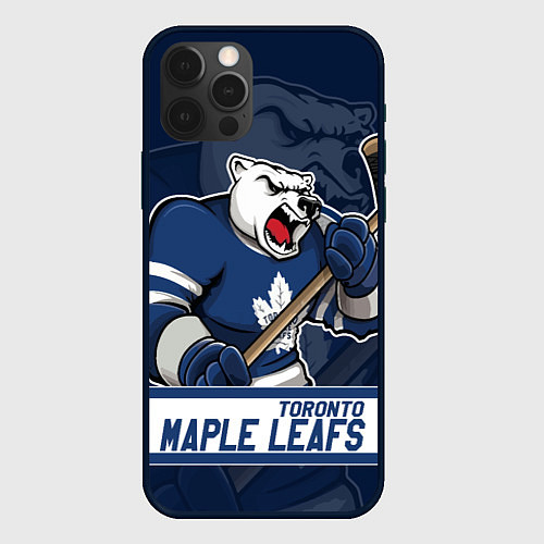 Чехол iPhone 12 Pro Max Торонто Мейпл Лифс, Toronto Maple Leafs Маскот / 3D-Черный – фото 1