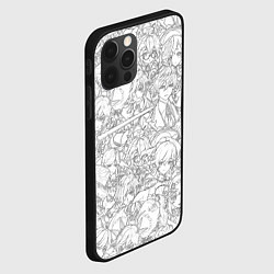 Чехол для iPhone 12 Pro Max ПЕРСОНАЖИ МАНГА ГЕНШИН ИМПАКТ, цвет: 3D-черный — фото 2