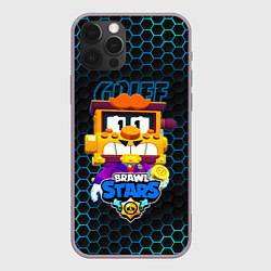 Чехол для iPhone 12 Pro Max Грифф BRAWL STARS соты, цвет: 3D-серый