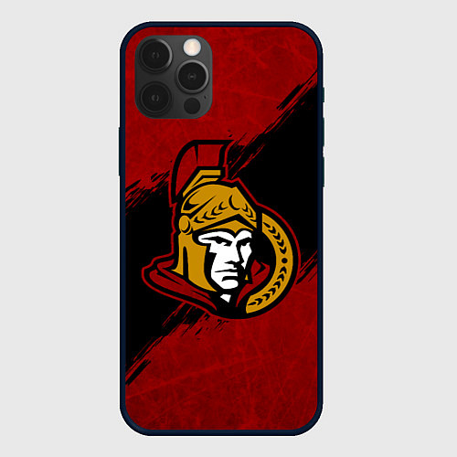 Чехол iPhone 12 Pro Max Оттава Сенаторз , Ottawa Senators / 3D-Черный – фото 1