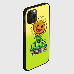 Чехол для iPhone 12 Pro Max Plants vs Zombies - Подсолнух, цвет: 3D-черный — фото 2