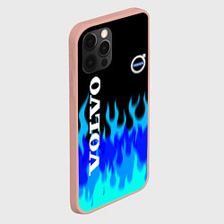 Чехол для iPhone 12 Pro Max Volvo размытый огонь, цвет: 3D-светло-розовый — фото 2