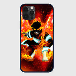 Чехол для iPhone 12 Pro Max Пламенная Бригада Пожарных Shinra Kusakabe, цвет: 3D-черный