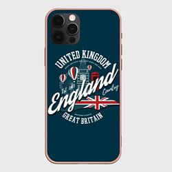Чехол для iPhone 12 Pro Max Англия England, цвет: 3D-светло-розовый