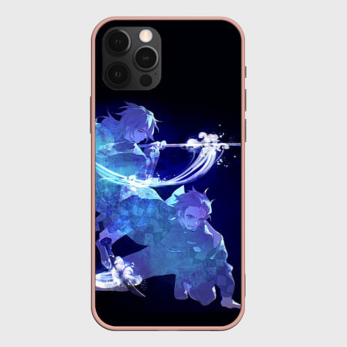Чехол iPhone 12 Pro Max ГИЮ ТОМИОКА И ТАНДЖИРО ДЫХАНИЕ ВОДЫ / 3D-Светло-розовый – фото 1
