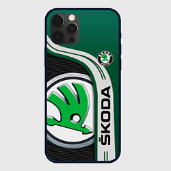 Чехол для iPhone 12 Pro Max SKODA AUTO ШКОДА АВТО, цвет: 3D-черный