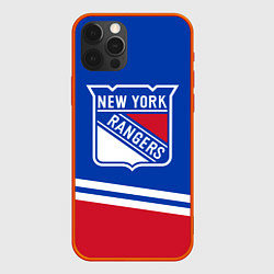 Чехол для iPhone 12 Pro Max New York Rangers Нью Йорк Рейнджерс, цвет: 3D-красный