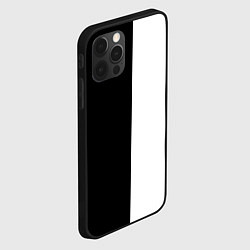 Чехол для iPhone 12 Pro Max Black and white чб, цвет: 3D-черный — фото 2