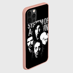 Чехол для iPhone 12 Pro Max System of a Down рок группа, цвет: 3D-светло-розовый — фото 2
