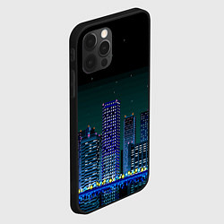 Чехол для iPhone 12 Pro Max Пиксельный ретро город, цвет: 3D-черный — фото 2