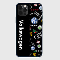 Чехол для iPhone 12 Pro Max Volkswagen Group Half Pattern, цвет: 3D-черный